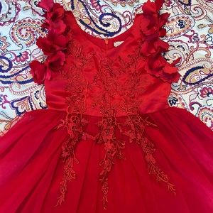Trish Scully Bianca Christmas Dress in Red Girls Size 8